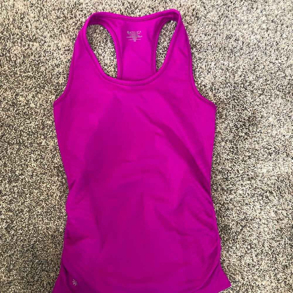 magenta like new athleta racer back tank top XS